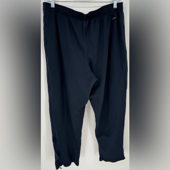 Nike Men's Navy Blue Dri Fit Track Pants Bottom Leg Zipper - Picture 3 of 16